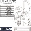 Bristan Chocolate Easyfit Sink Mixer Brushed Nickel Spares